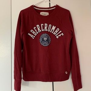 Abercrombie red crewneck